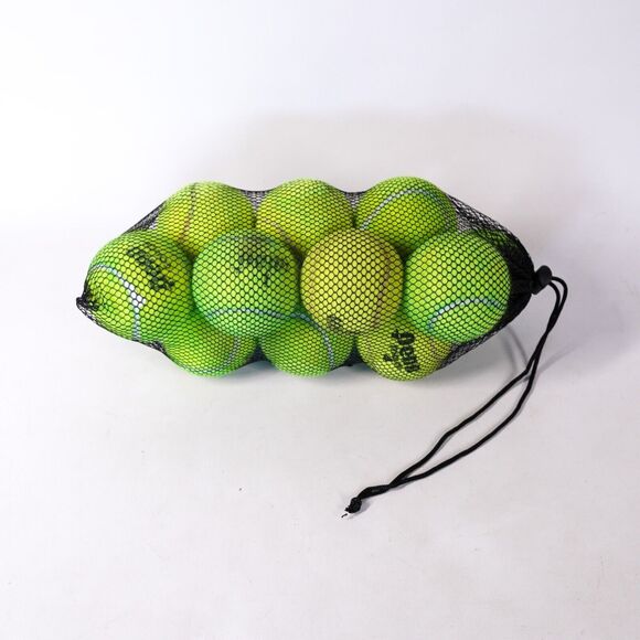 14 Tennis Racket Racquet Balls w/ Black Mesh Carry Bag Used Sporting Goods - Picture 2 of 5